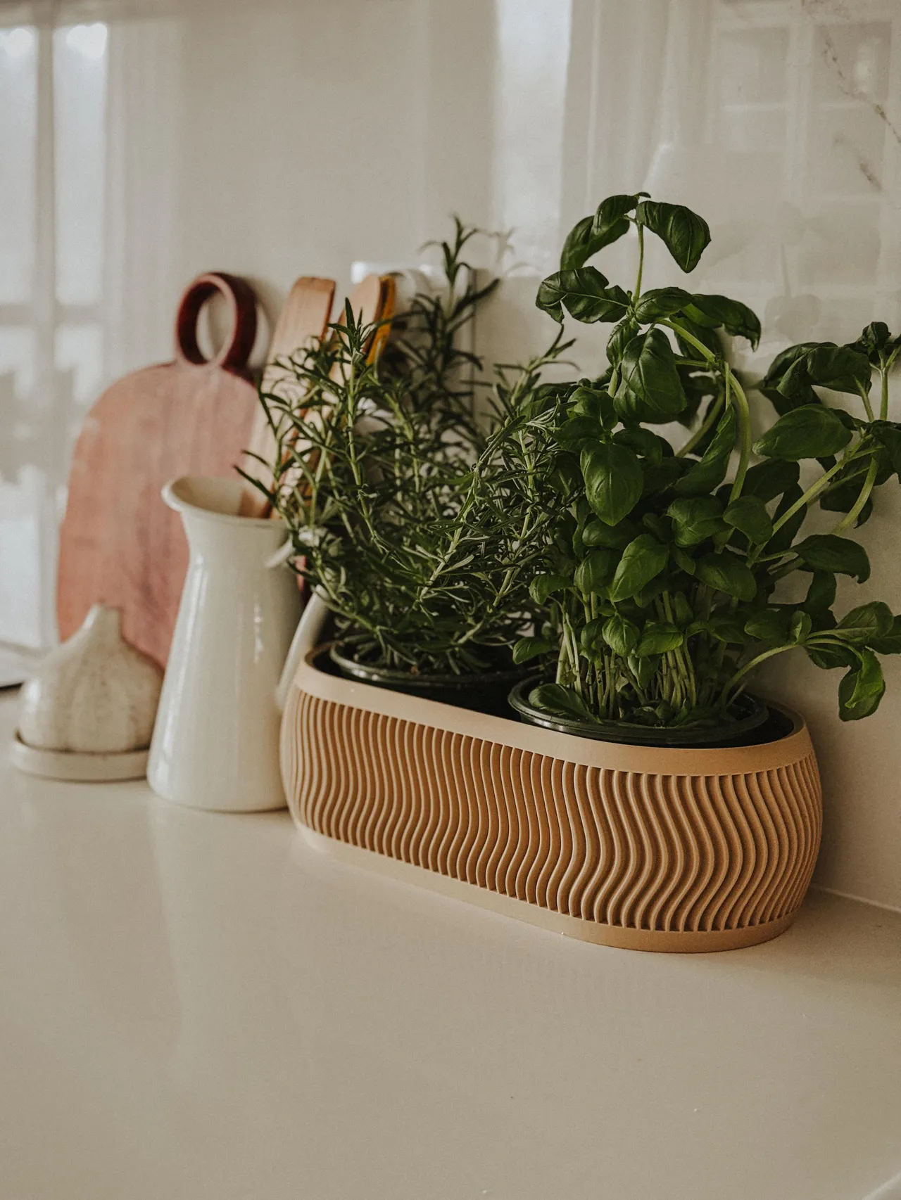 Long Modern Planter & Multi-Purpose Organizer view 4