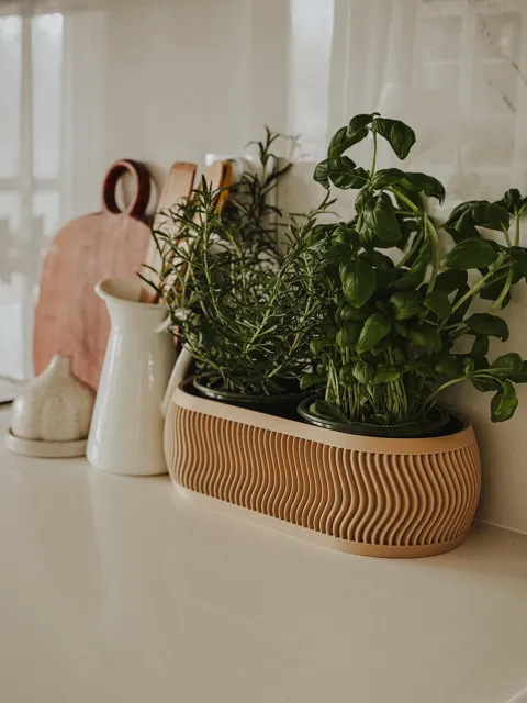 Long Modern Planter & Multi-Purpose Organizer view 4