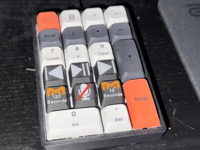 Skip/Rewind, Play Pause, Mic Mute Keycaps