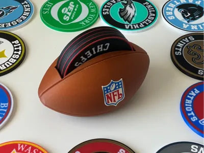 Small NFL Football Coaster Stand