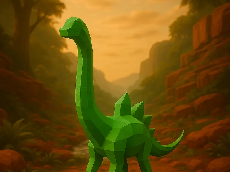 Dinos Brachiosaurus Polygone