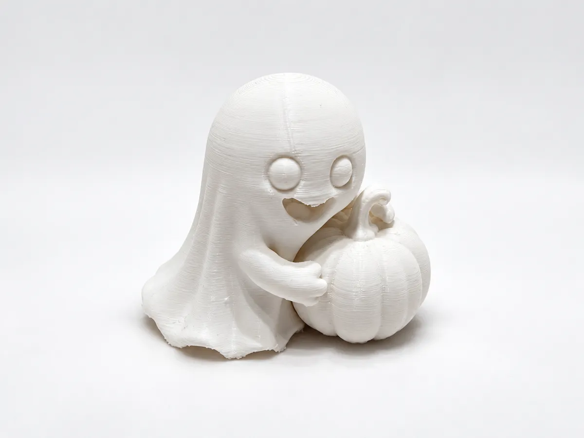 Cute Chibi Ghost Hugging a Pumpkin – Halloween - Free 3D Print Model ...
