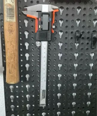 Parkside lidl peg board digital caliper holder