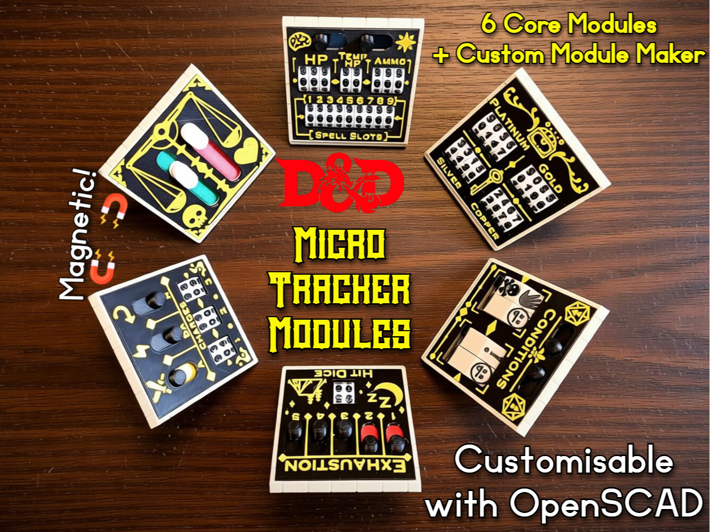 D&D Micro Trackers - Modular 5e Character Stats