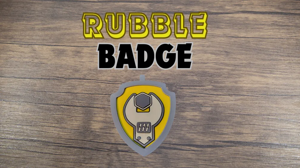 Varis Epoxy Export Spec Rubble Badge Emblem - Glossy Black 50mm X 15mm, Adhesive Mount