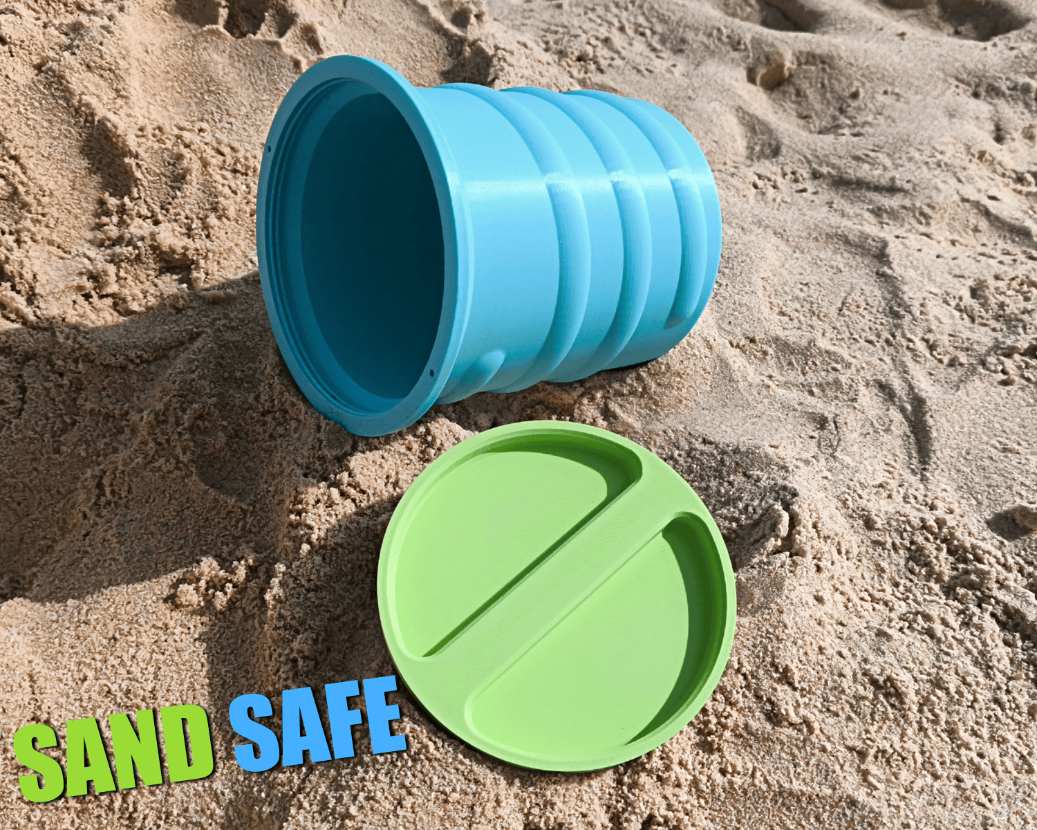 "Sand Safe" beach safety container