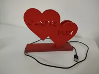 Lampe cœurs I Love You — photo 2
