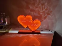 Lampe cœurs I Love You — photo 3