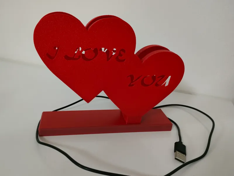 Lamp hearts I LOVE YOU