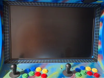 Arcade monitor screen frame synthwave