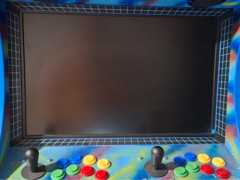 Arcade monitor screen frame synthwave