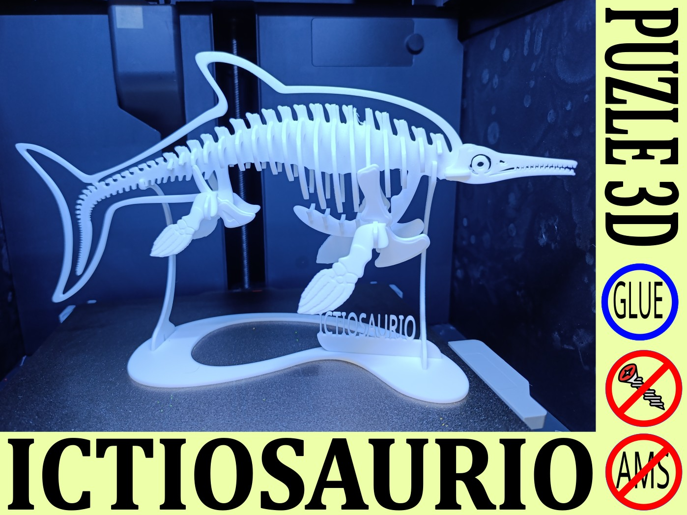 Esqueleto de Ictiosaurio  (puzle 3d)