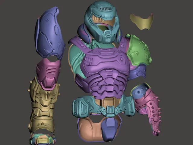 Wearable Full-Scale Doom Praetor Cosplay Suit