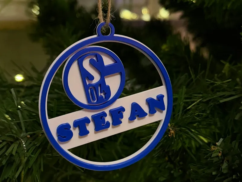 Weihnachtskugel schalke 04 (Name bearbeitbar)