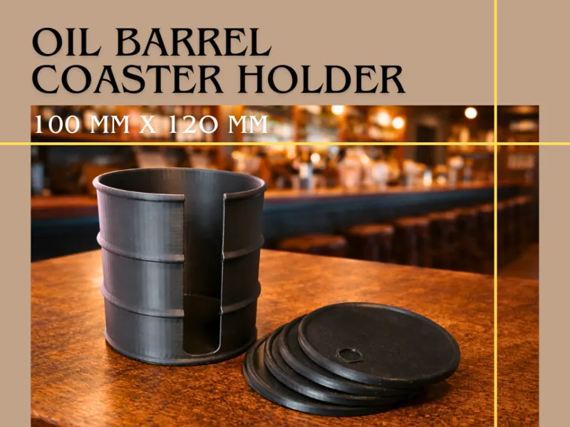 Oil Barrel Coaster Holder