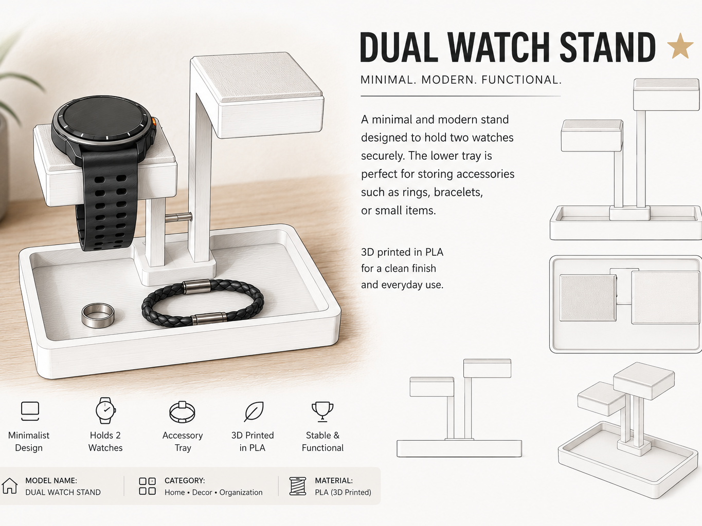 Dual Watch Stand