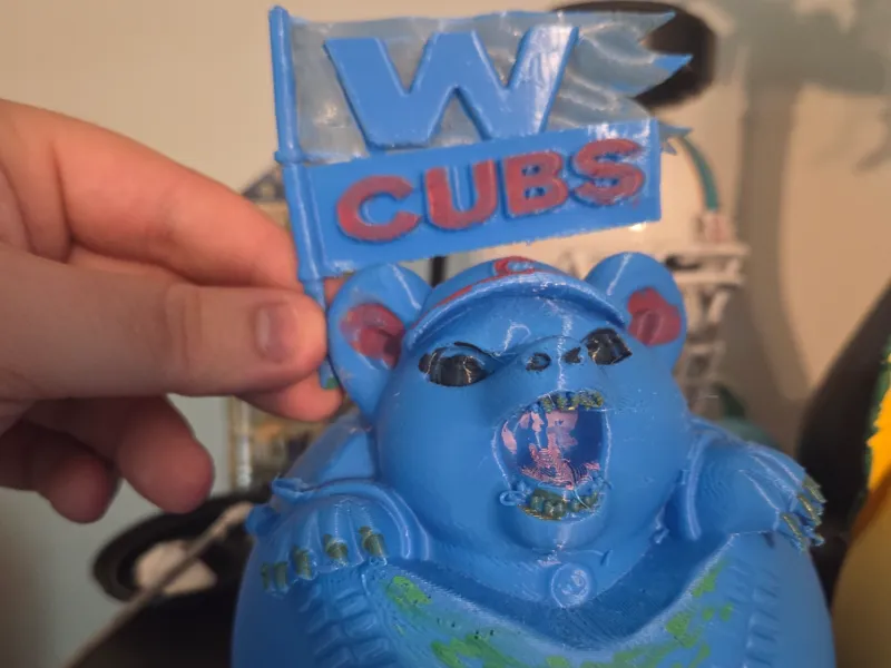 Chicago Cubs baseball sculpture