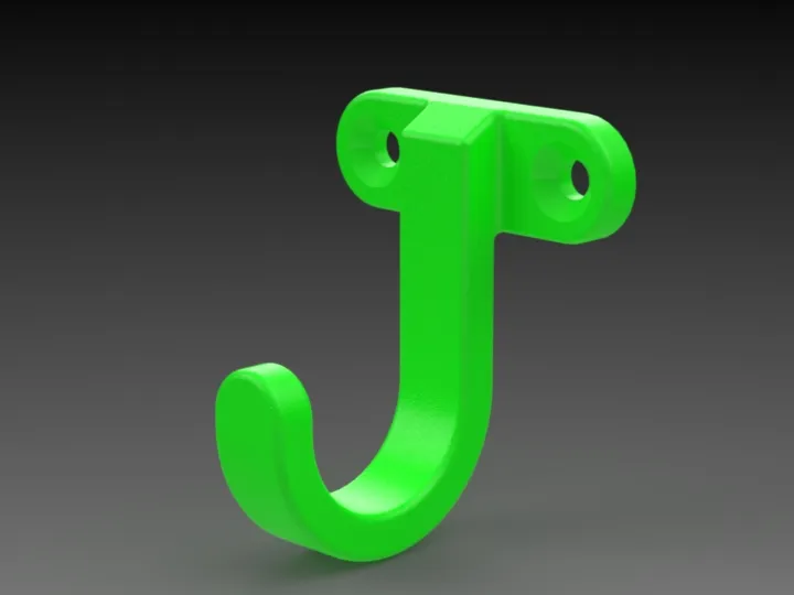 J-Shaped Wall Hook