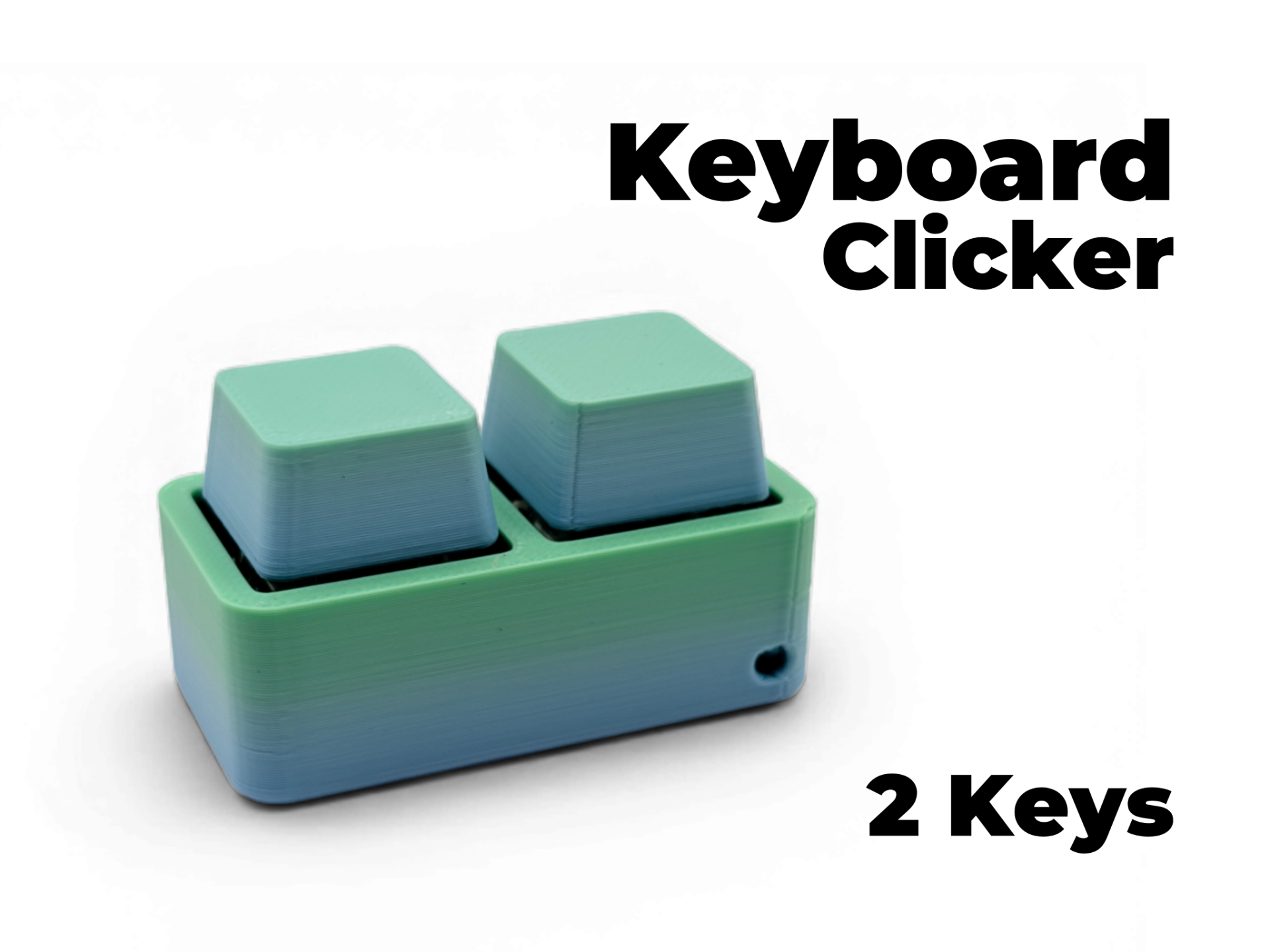 2-Key Mechanical Fidget Keychain - Rhythmic Duo
