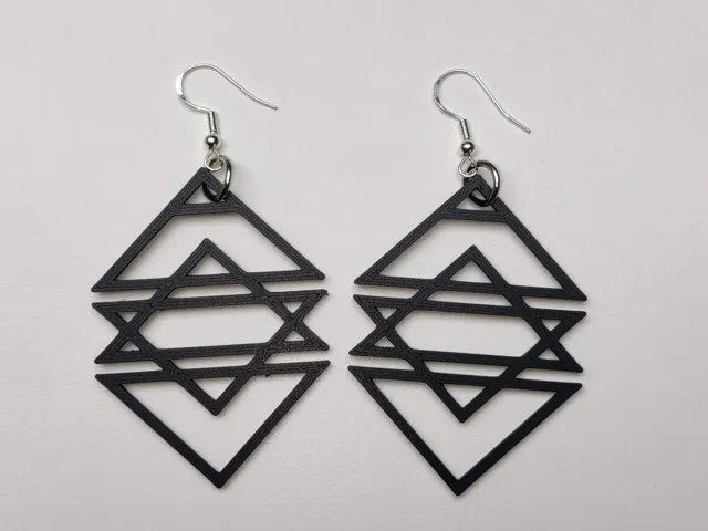 Square triangle earrings
