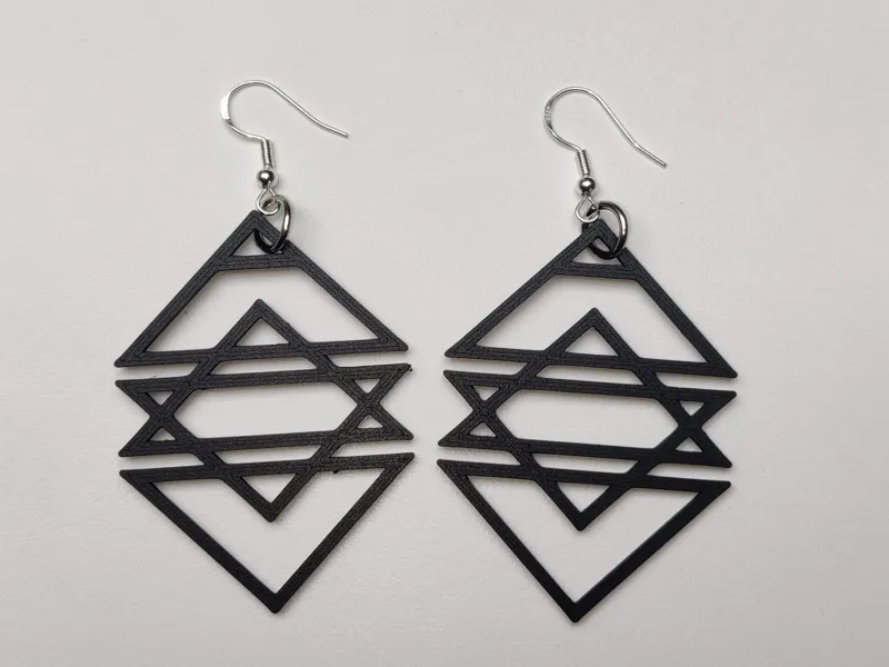 Square triangle earrings