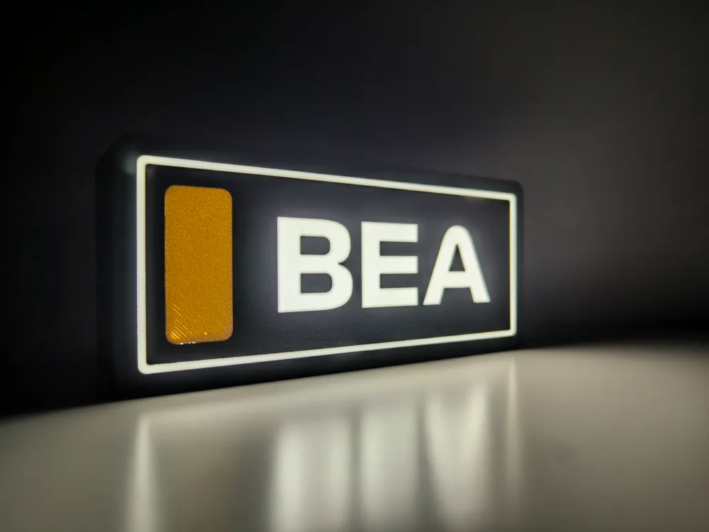 Tag Bea Lightbox F1 Driver Tag BEA by Criativo 3D - MakerWorld