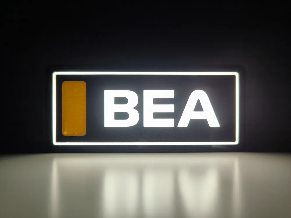 Tag Bea Lightbox F1 Driver Tag BEA by Criativo 3D - MakerWorld