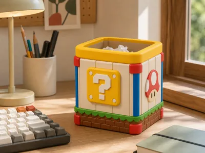 Mario Pen Holder/Desktop Trash Can