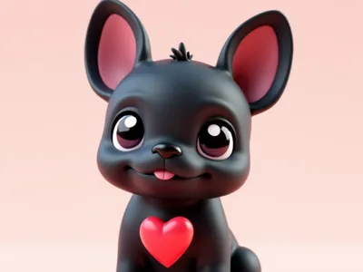 French Bulldog Heart