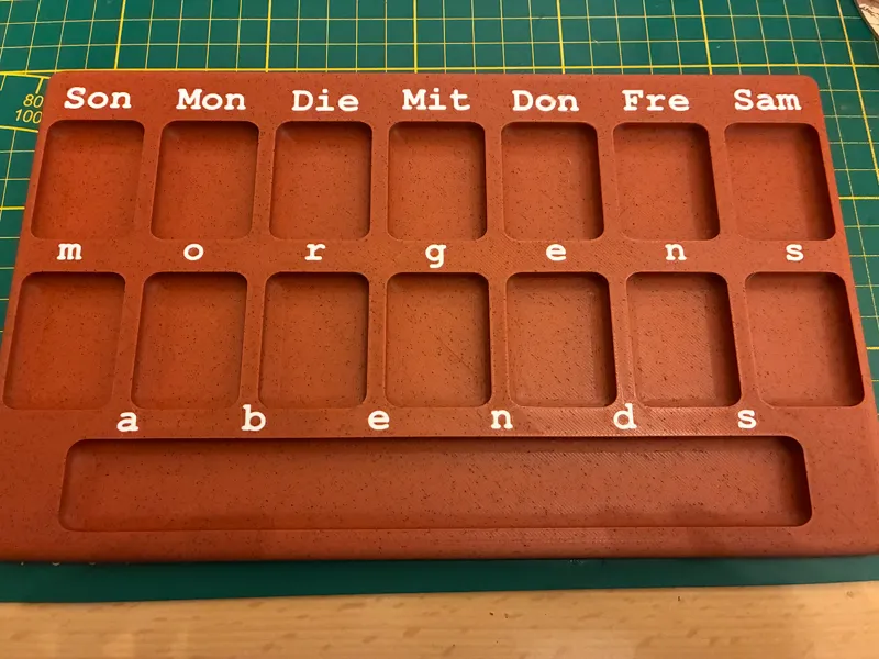 Sortiertablett für wöchentliche Tabletten