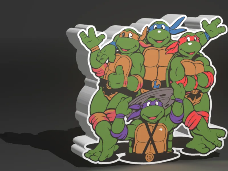 Ninja Turtles light box