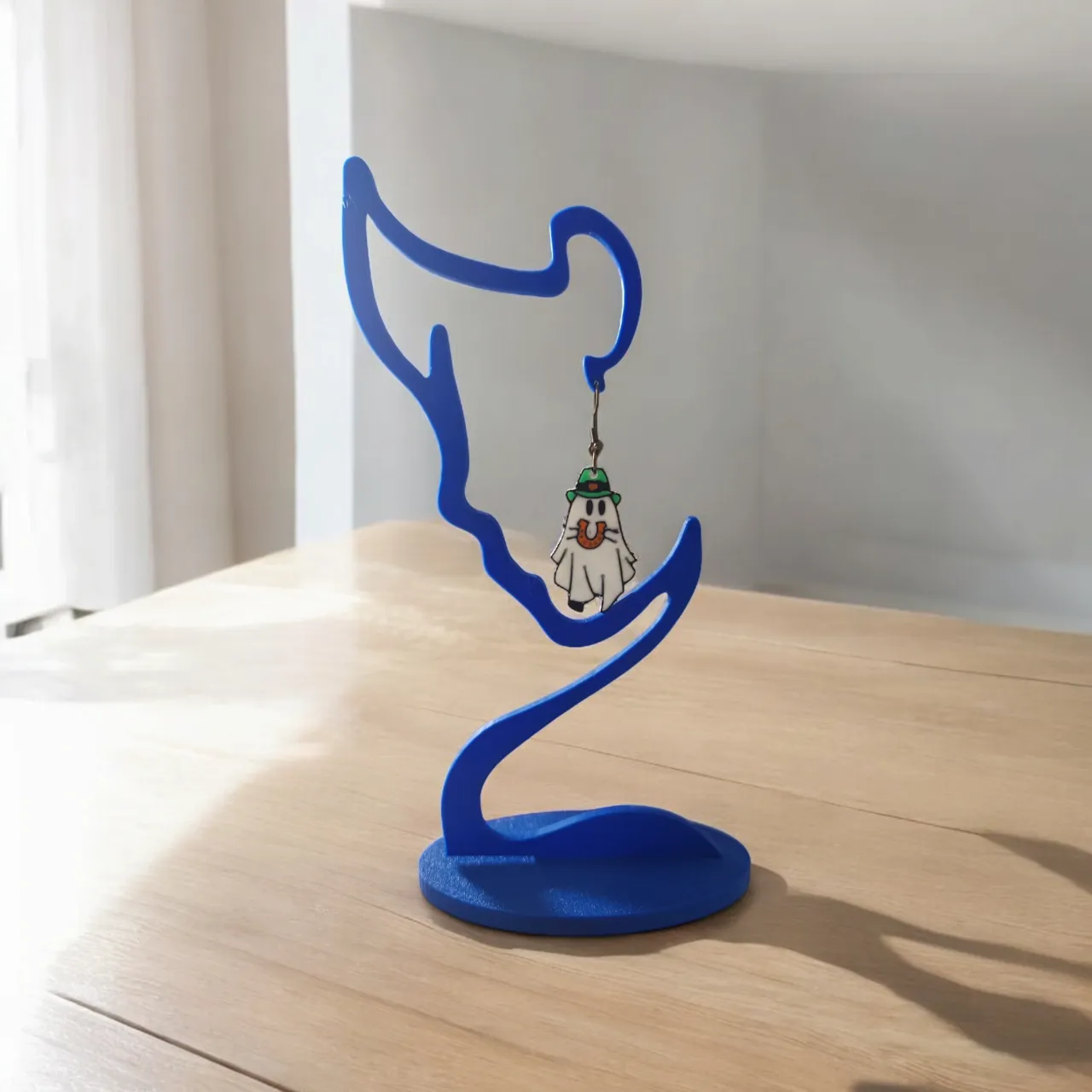 Multicolor St. Patrick's Ghost Horseshoe Earrings view 2