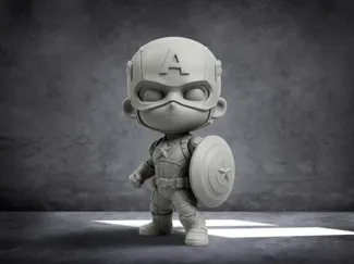 Chibi Captain America mini