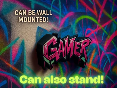 GAMER Graffiti Wall/Shelf Display