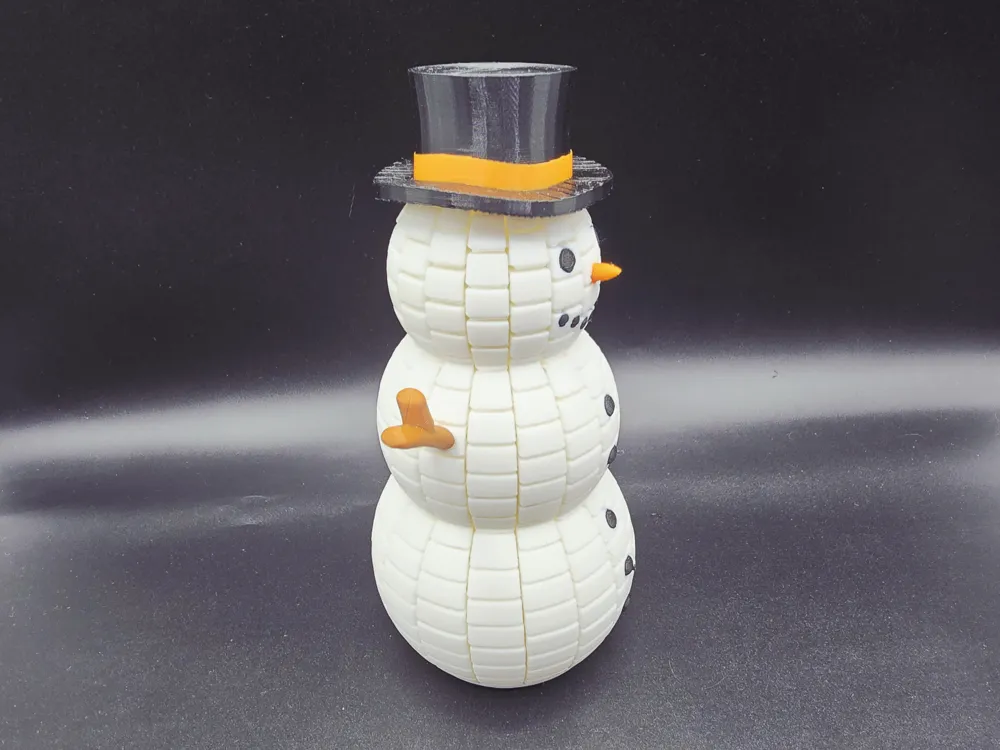 Flexi Snowman Fidget - Free 3D Print Model - MakerWorld