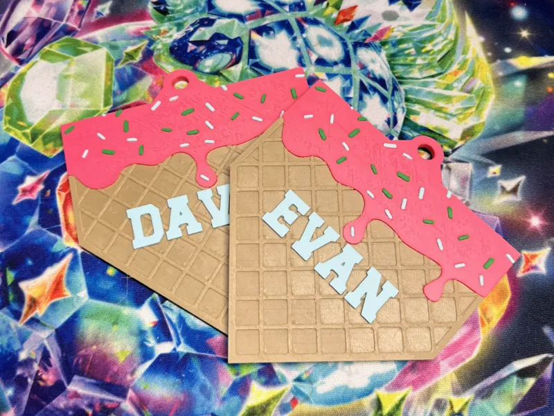 Baseball Ice Cream Bag Tags