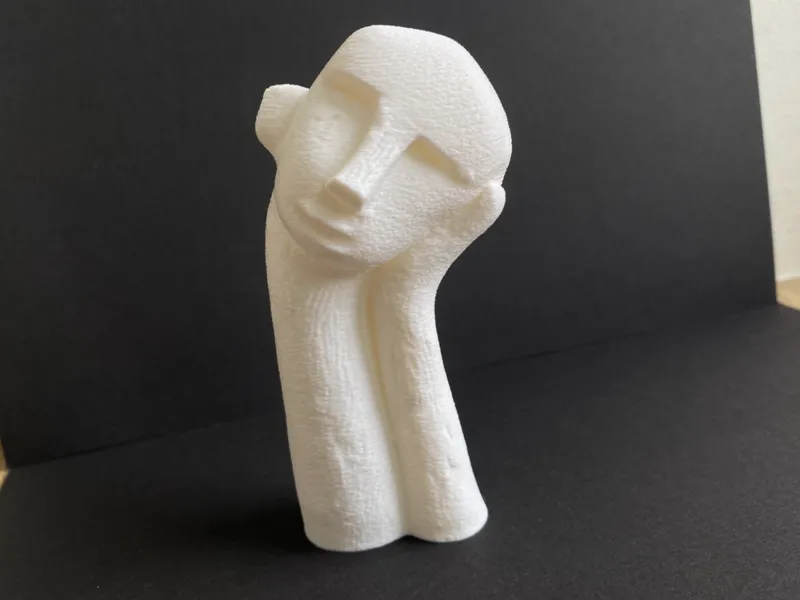 The Thinker's Rest - Minimalist Stylized Bust
