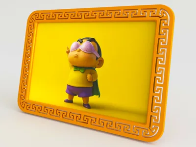 Traditional Meander Pattern Retro Photo Frame