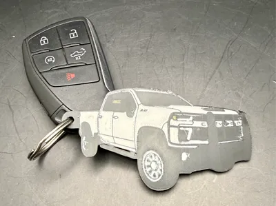 Custom Chevy Silverado Keychain 2024+ HD Style
