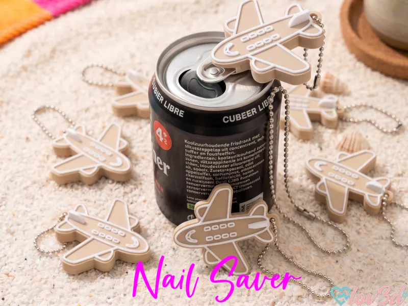 Airplane Can Tab Opener Keychain
