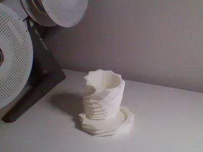 spiral flower-pot/planter and base 