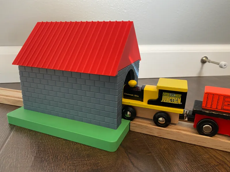 Train Shed for wooden train tracks Brio, Ikea, etc