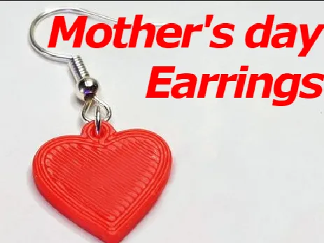 Mother's day Heart Earrings