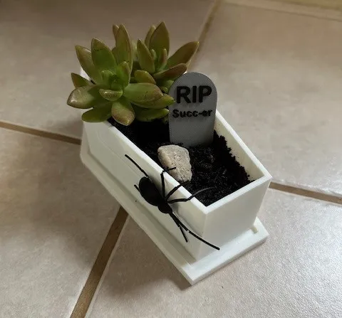 Halloween Coffin Planter