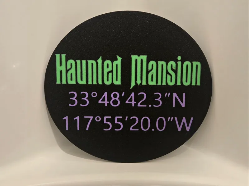 Haunted Mansion Sign (Coordinates)