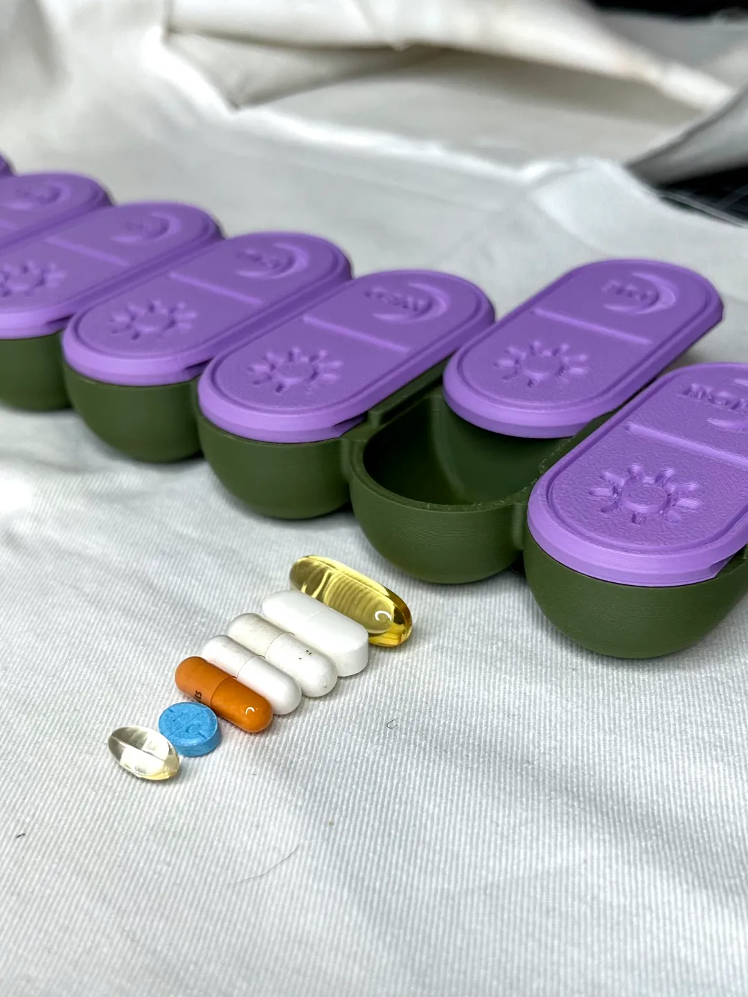 Pill Box, Pill Organizer - 7 Days, Morning & Night view 4