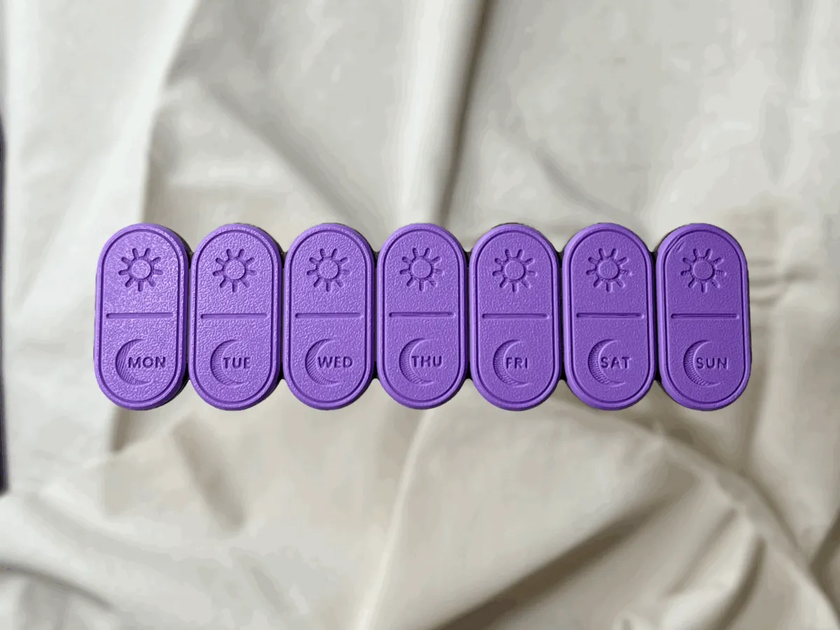 Pill Box, Pill Organizer - 7 Days, Morning & Night view 2