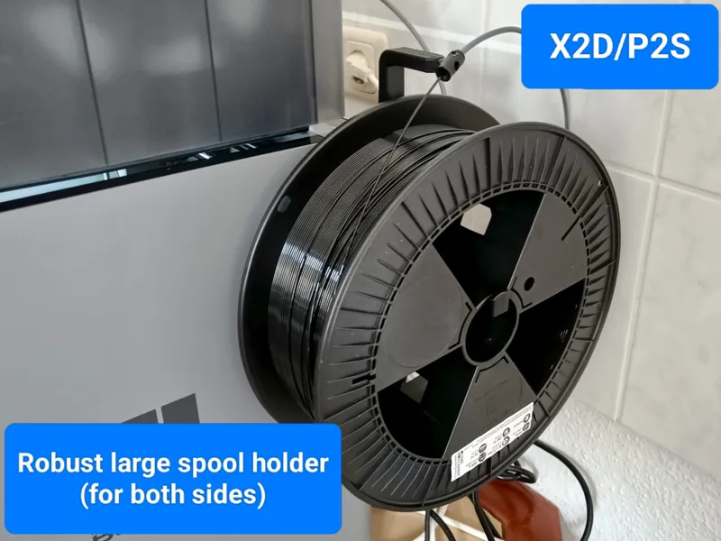 Robust large spool holder for P2S/X2D