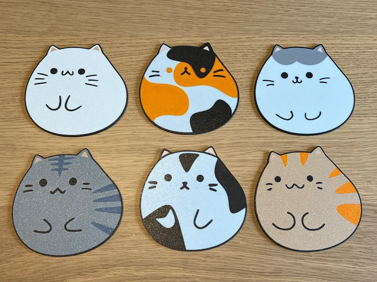Funny Chubby cats coasters Vol.1 view 2