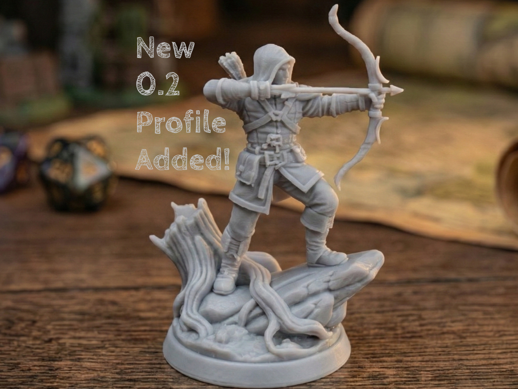 Elven Ranger - Hooded Archer 32mm scale